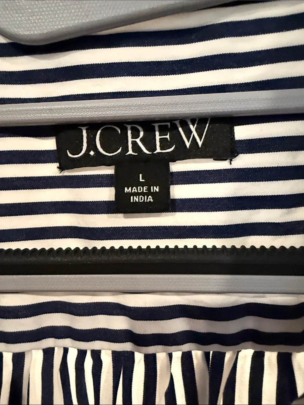 J. Crew Black and White Striped Maxi Shirt Dress